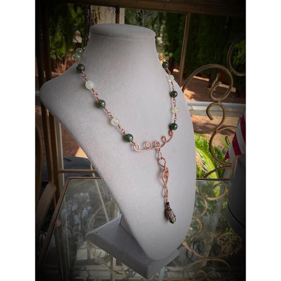 Artisan Wire Link Necklace Hand Hammered - Picture 8 of 10